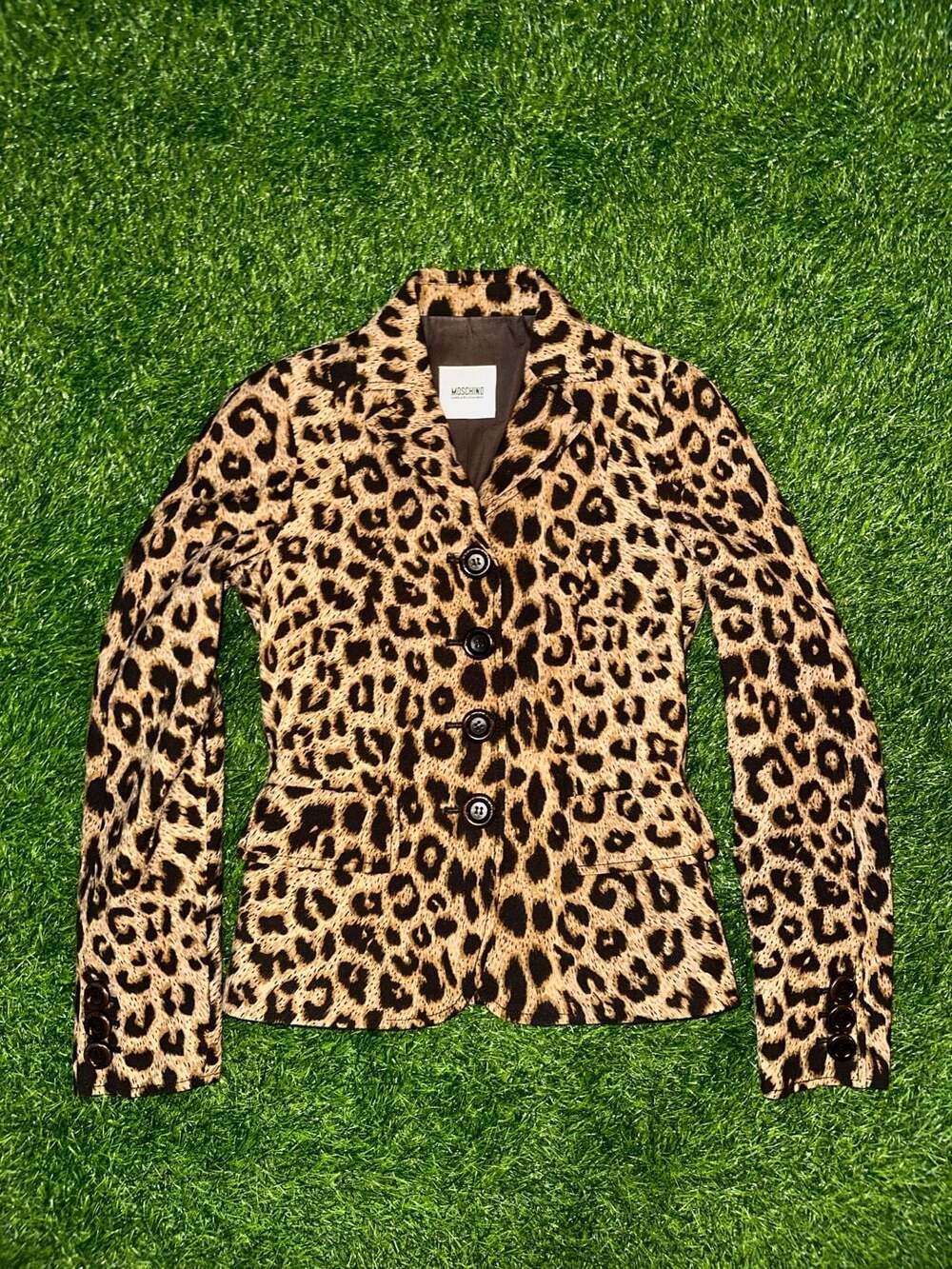 Moschino Cheap And Chic Leopard Print Blazer USA 4